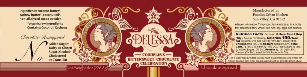 Delessa better for you chocolate spread - coconut cashew